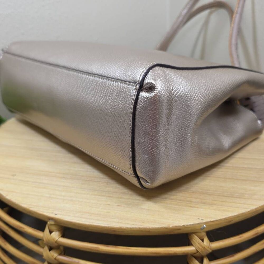 Coach Christie Carryall in Metallic Leather with Exotic Trim and Matching Wallet - Picture 6 of 15